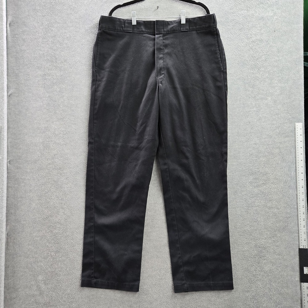 Dickies Men Pants 38X32 Black Chino Twill 874 Work Pant Logo 31" Inseam